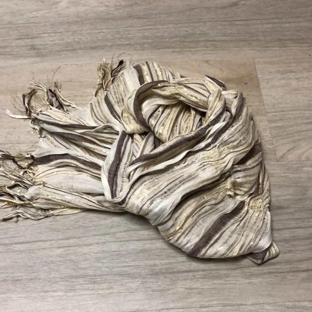 NOT FOR SALE Gold Striped Shawl